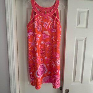 Gretchen Scott Isosceles Pink/ Orange  XL Summer Sheath